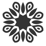 黑白简约花纹图案设计