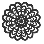 黑白简约花纹图案设计