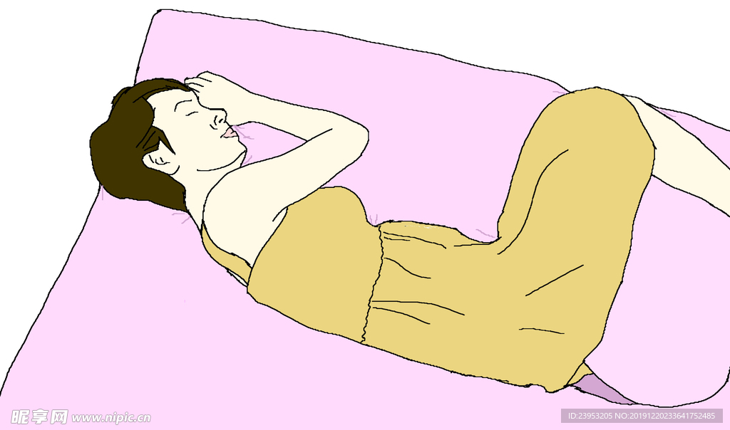 孕妇 睡姿 侧卧睡眠 孕期睡姿