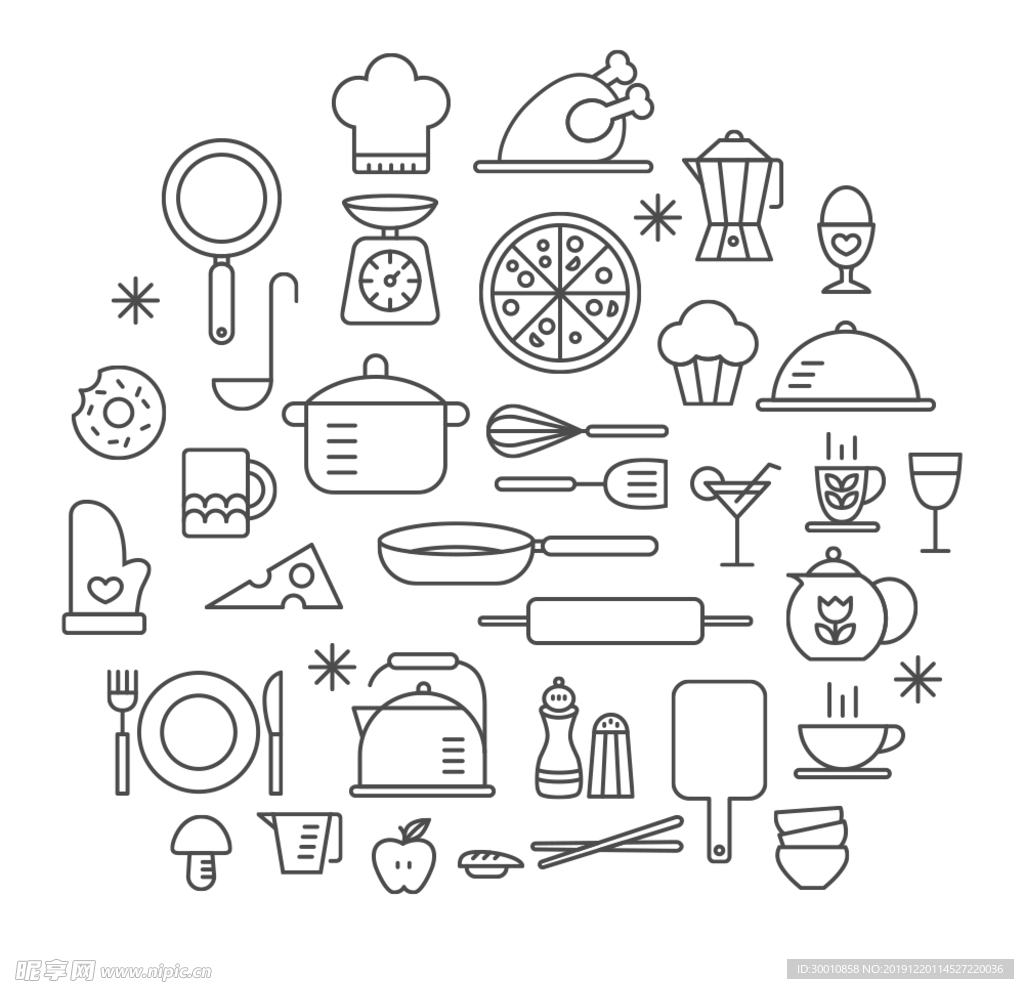 厨具简笔画