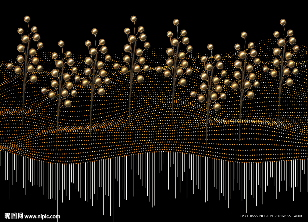 北欧轻奢背景墙