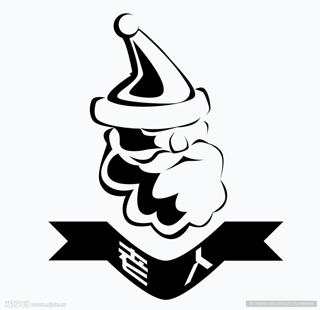 人物logo老人头圣诞老人形状
