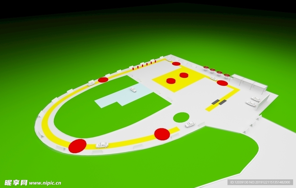 别克汽车3D场景模型