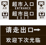 超市出入口形象吊牌灯箱