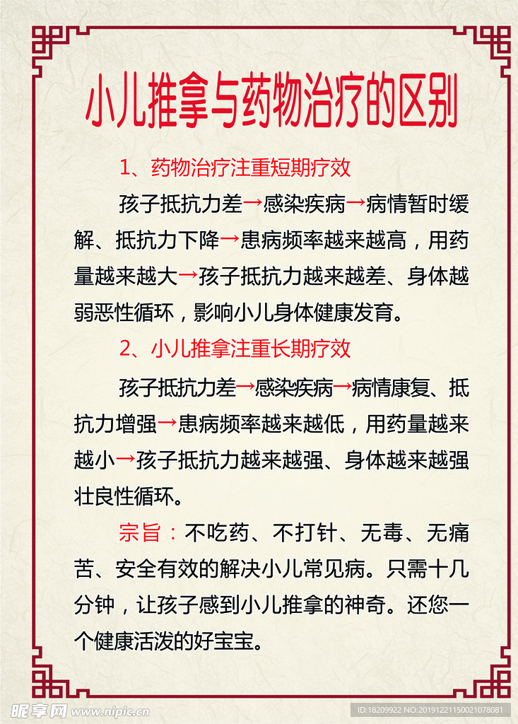 小儿推拿与药物治疗的区别