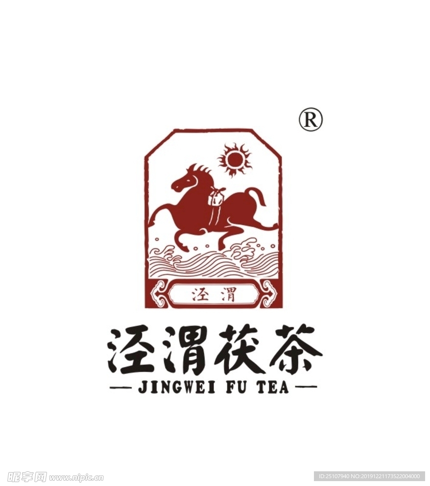 泾渭茯茶logo