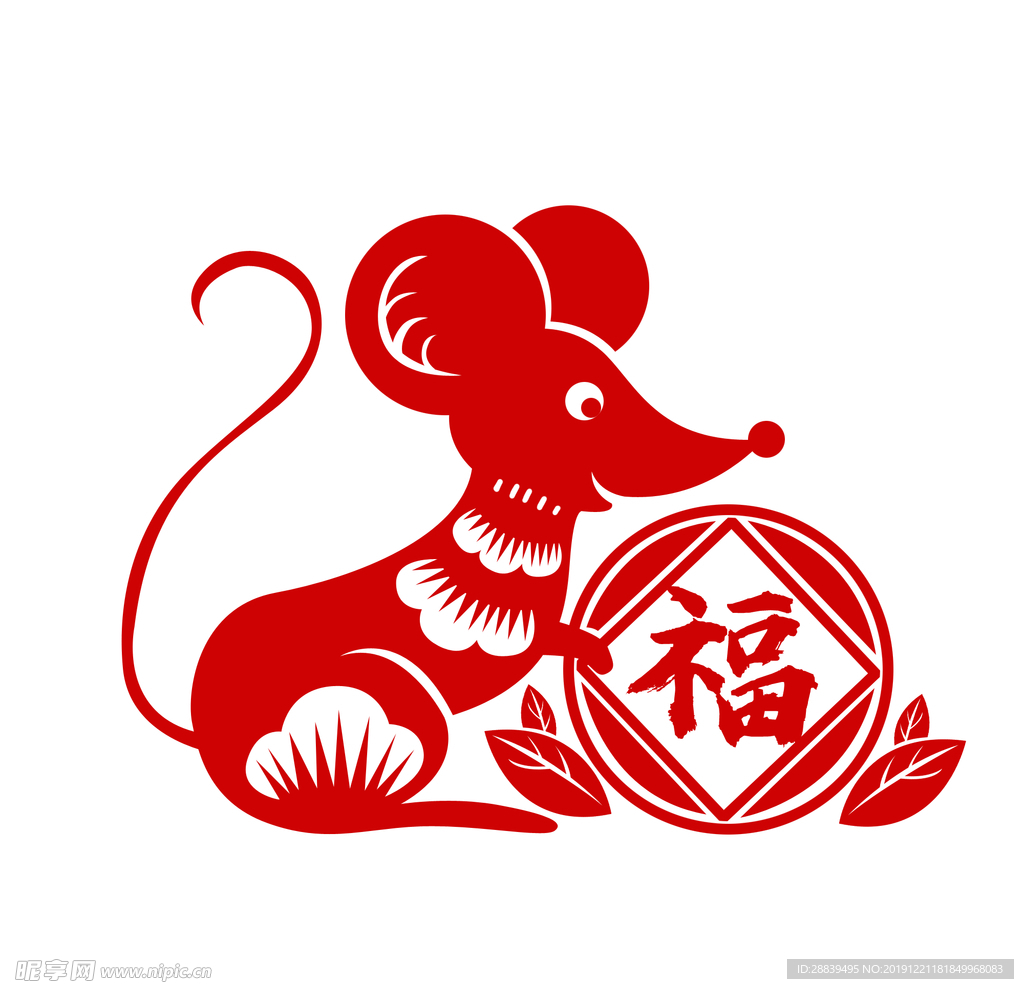 老鼠剪影
