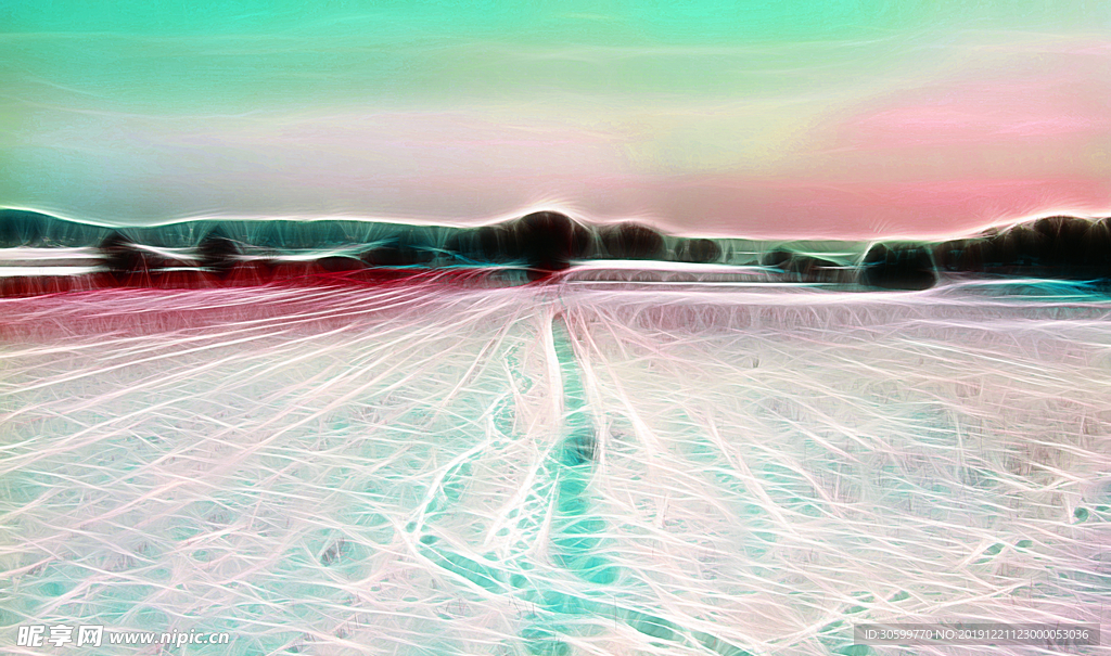 抽像雪景图