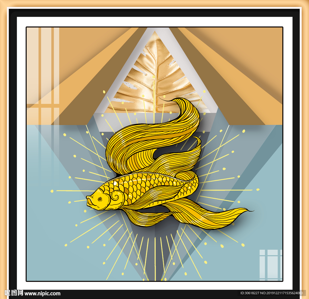 北欧轻奢背景墙装饰画