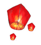 红色孔明灯