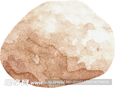 手绘水彩石头