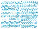 狂野书法艺术英文字体