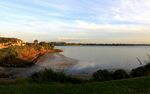 奥克兰海滨小镇夕阳风景
