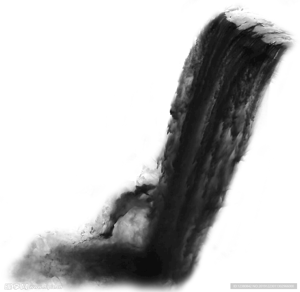 水墨瀑布流水