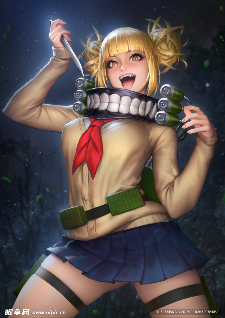 彩色人物插画动漫背景