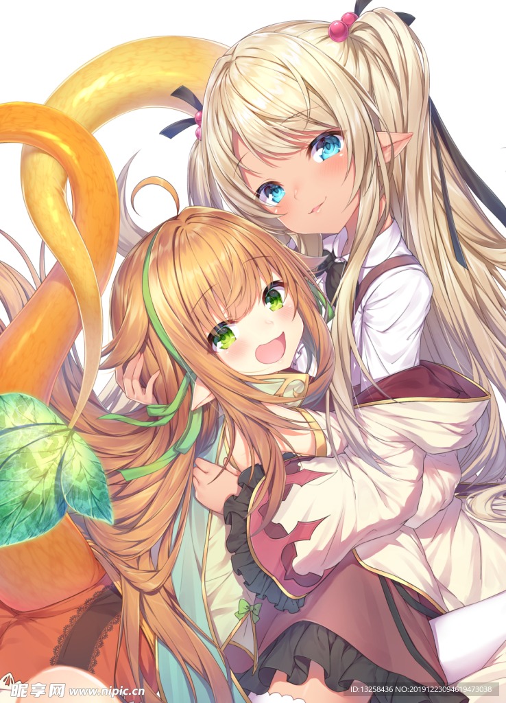 彩色人物插画动漫背景