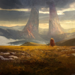 彩色人物插画动漫背景
