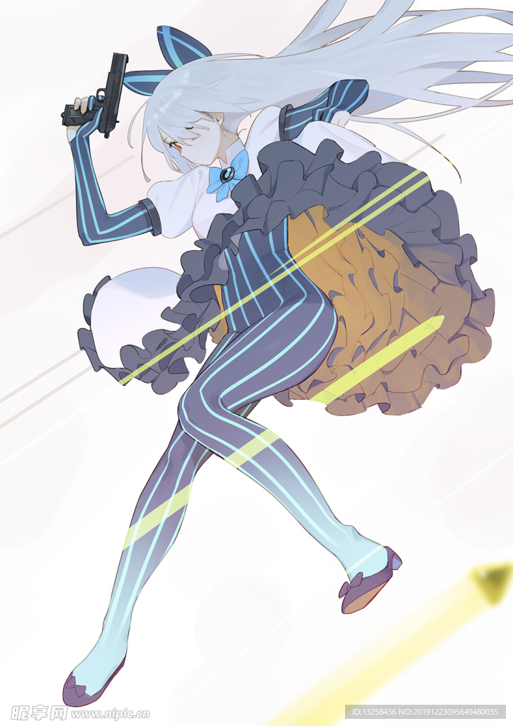 彩色人物插画动漫背景
