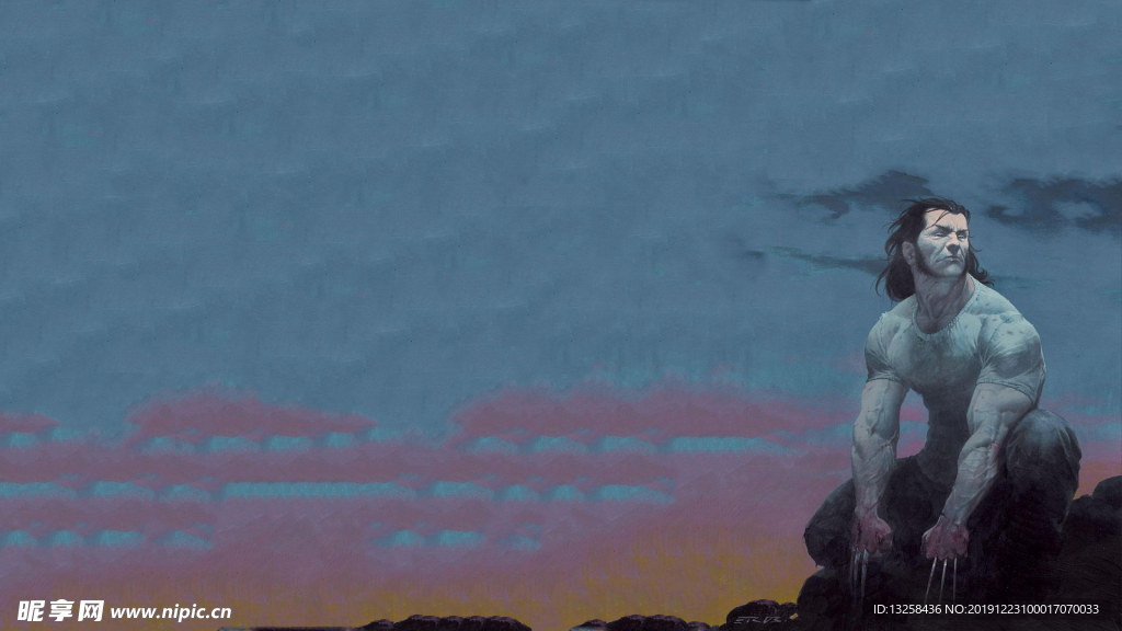 彩色人物插画动漫背景