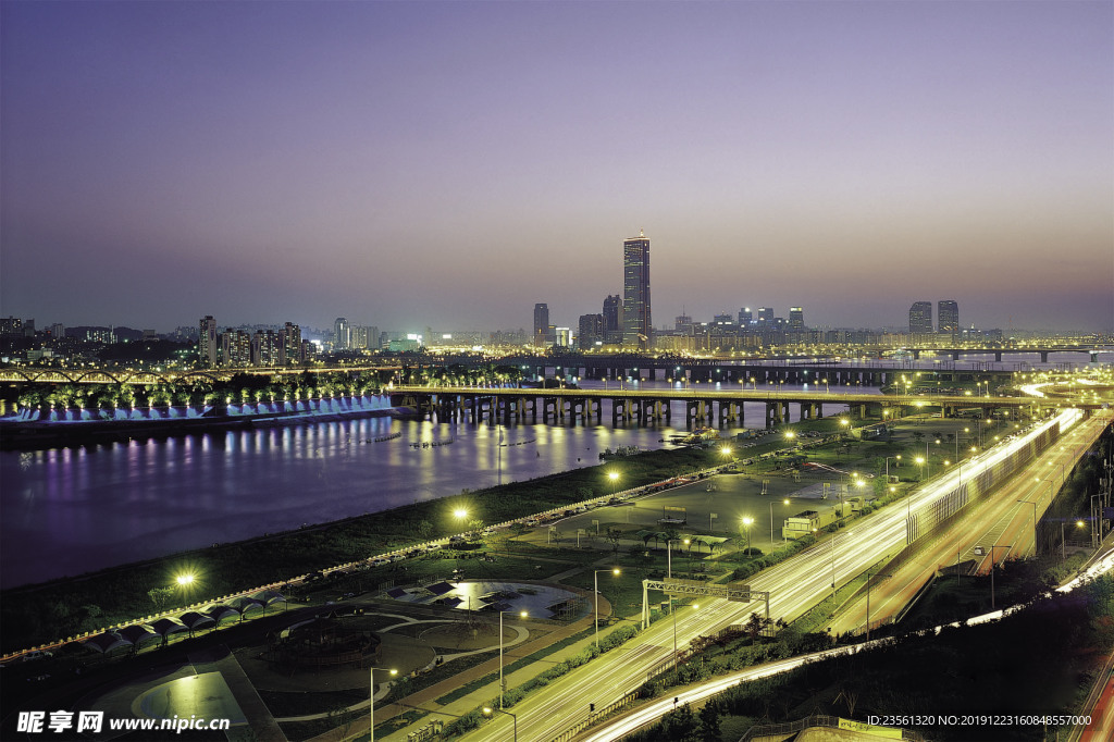 韩国首尔汉江夜景