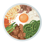 韩国美食插画图案