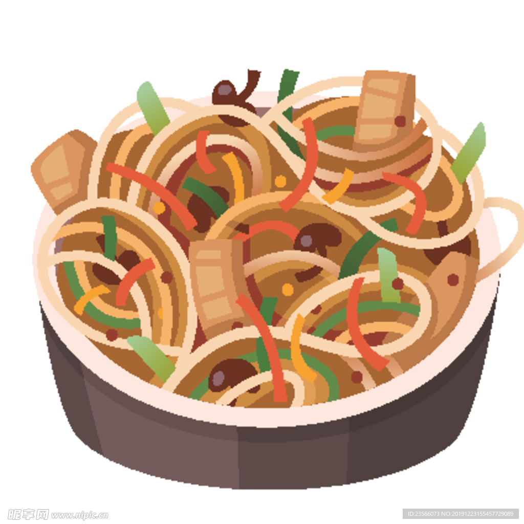 韩国美食插画图案