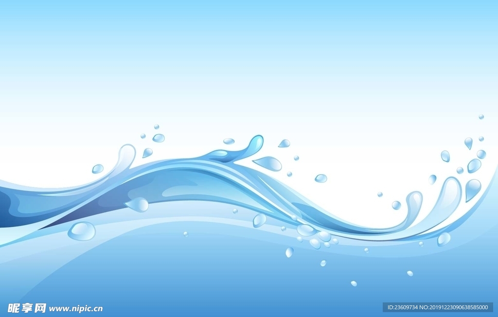 蓝色 动感 水波 波浪 波纹