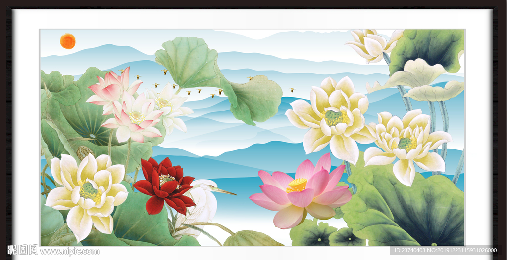 国画荷花