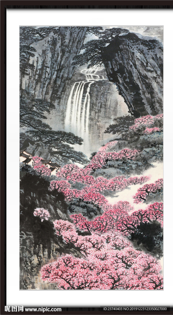 竖幅山水