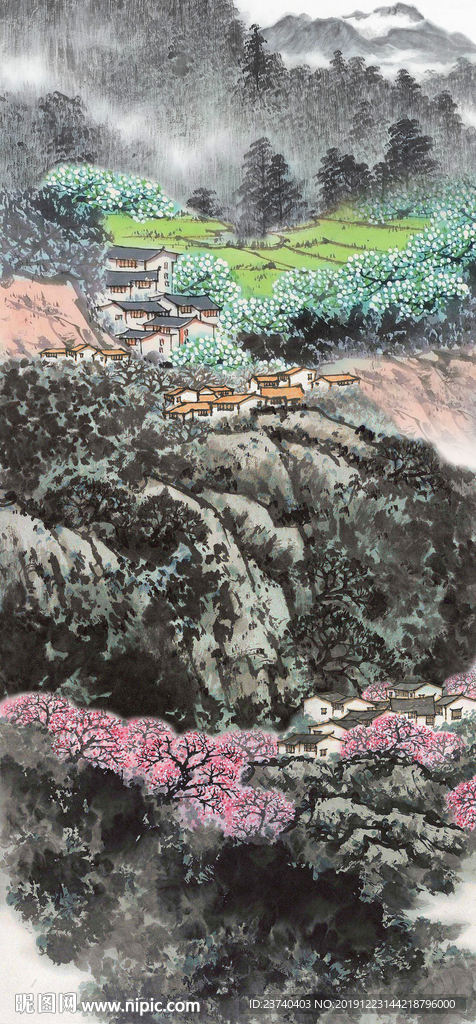 国画山水玄关