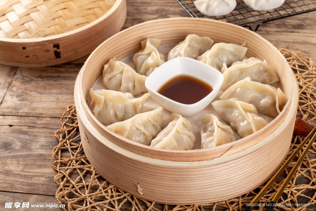 早餐美食中式蒸饺