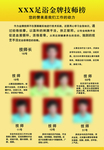 足浴海报 金牌技师 展板简介