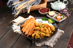 鸡排双拼饭