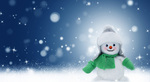 冬季大雪唯美雪人背景图片