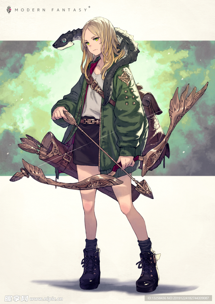彩色人物动漫插画背景