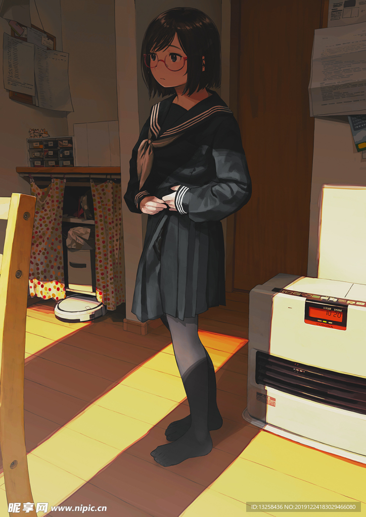 彩色人物动漫插画背景
