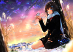 彩色人物插画动漫背景
