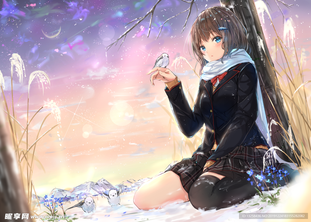 彩色人物插画动漫背景
