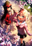 彩色人物插画动漫背景