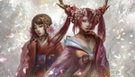 彩色人物插画动漫背景