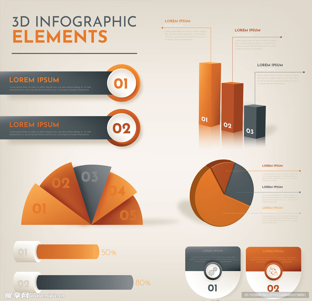 3D信息图表