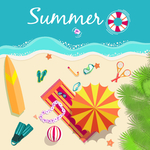 夏日海滩图案设计