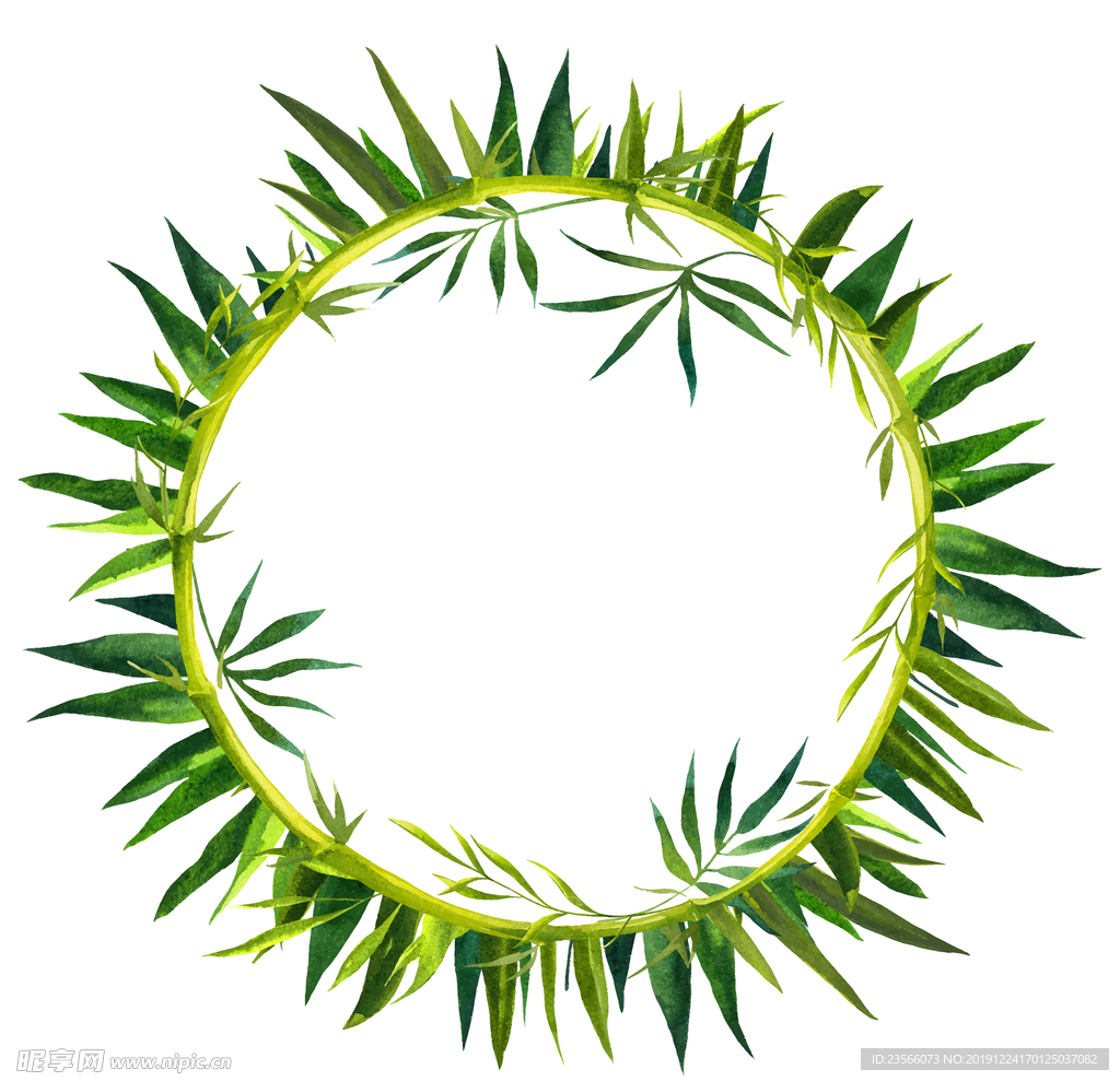 植物竹子装饰图案