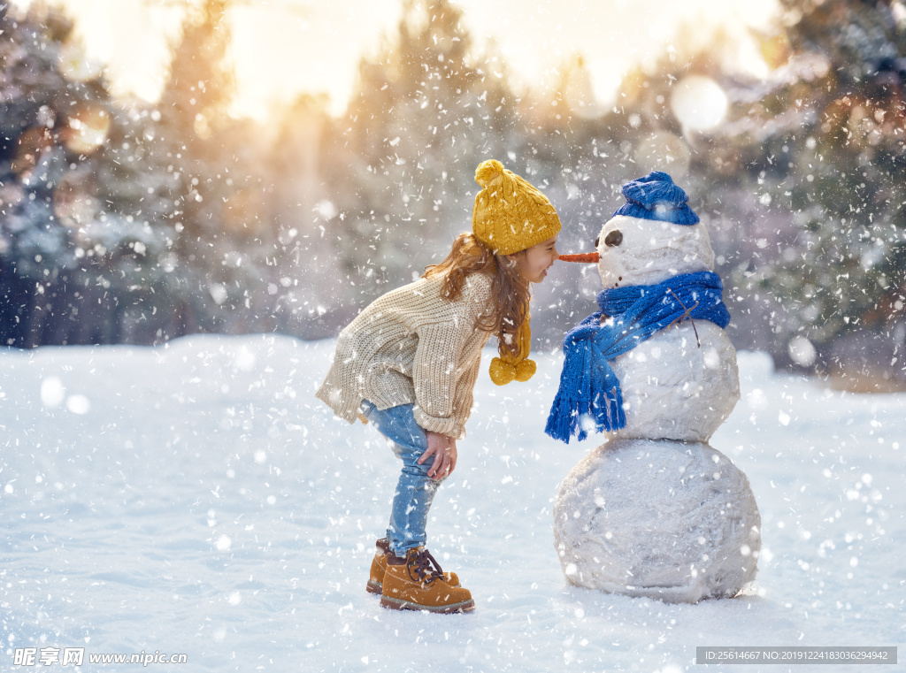 雪人与女孩