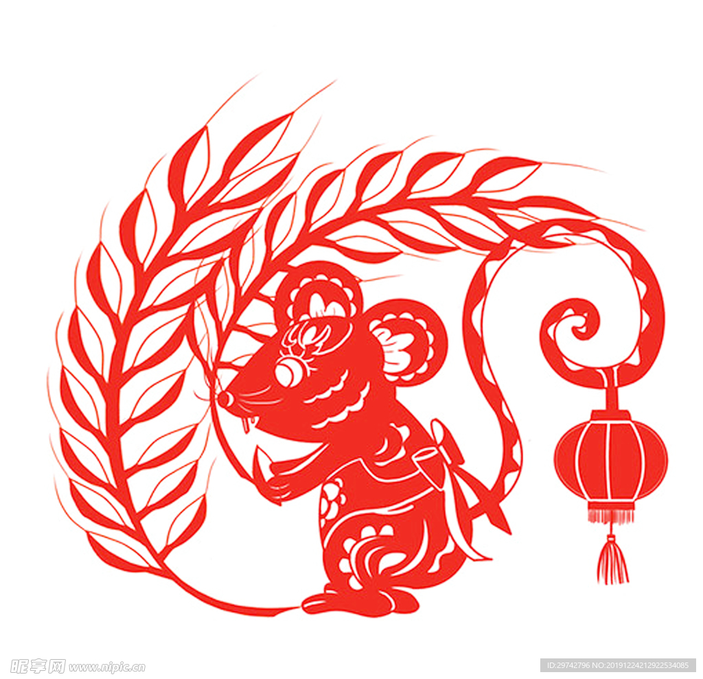 鼠年剪纸