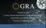 GRA钻石定制证书