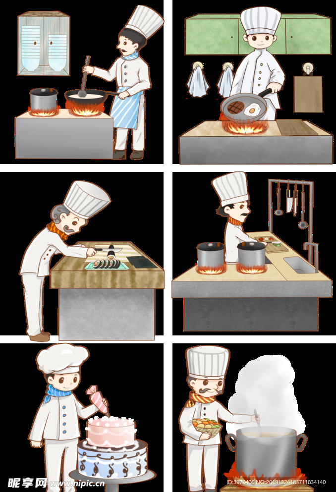 卡通厨师