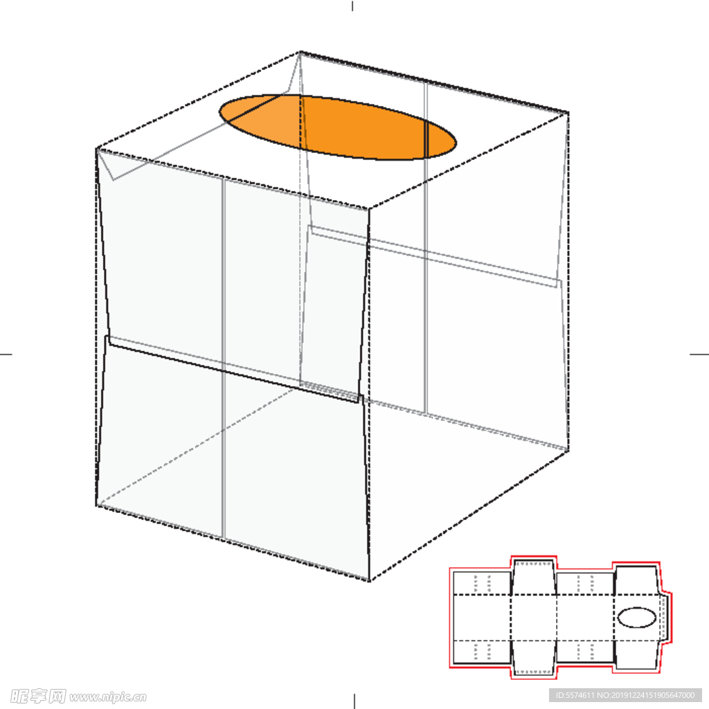 纸盒包装布局刀线图