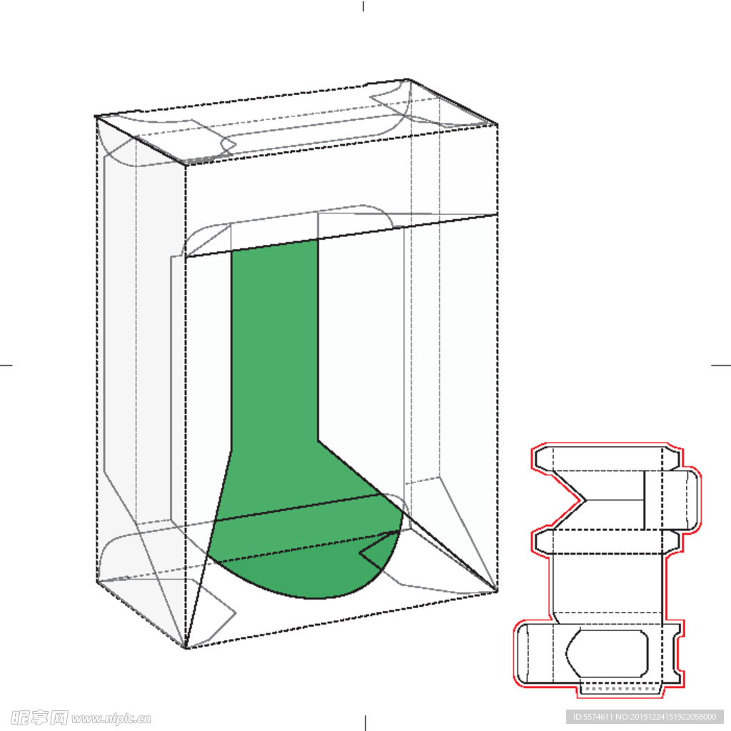 纸盒包装布局刀线图