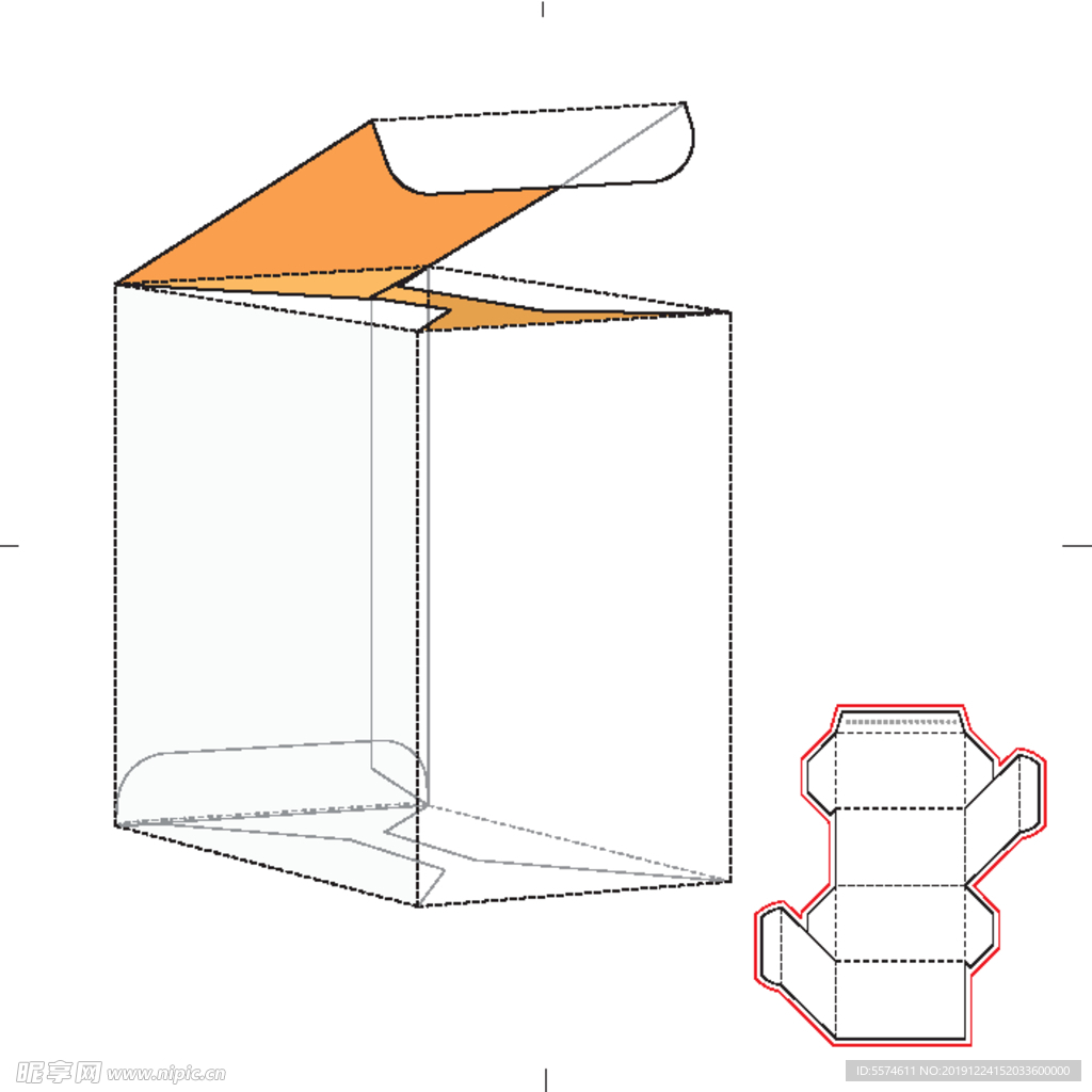 纸盒包装布局刀线图